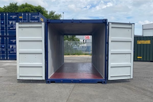 20ft-tunnel-blue-1 (1) 20Ft X 8Ft Tunnel Container (Double End Door) One Trip